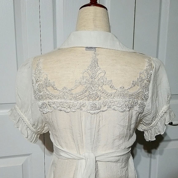 Vintage Inspired Lace Back Shirt Dress - Picture 5 of 7